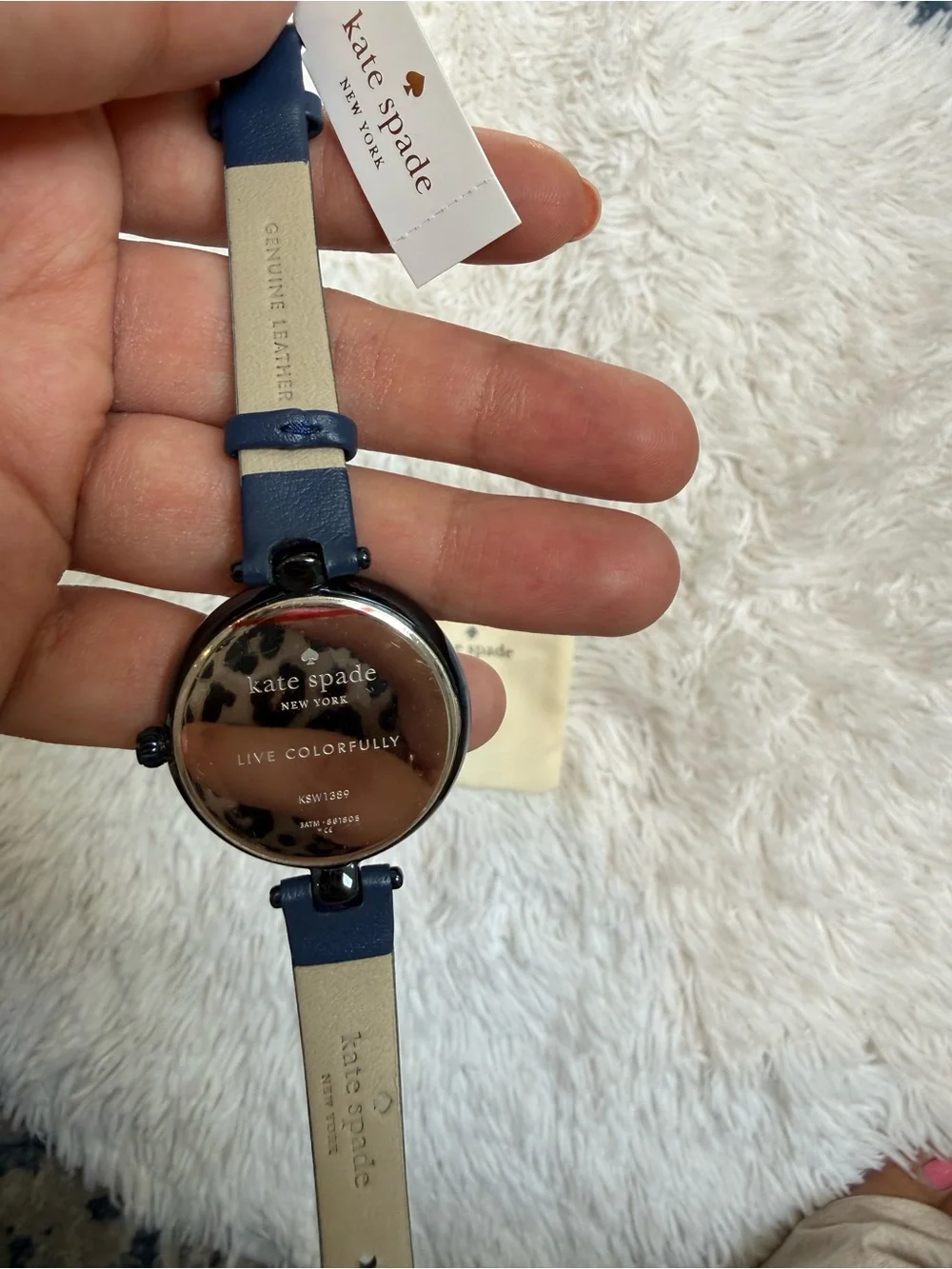 NWT Kate Spade Navy Leather Strap Watch